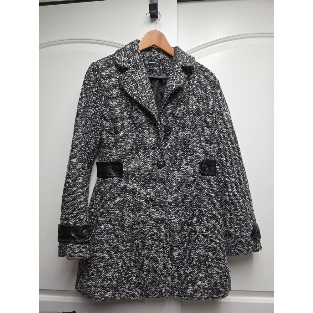 Inc International Concepts Women's Medium Black White Jacket Coat